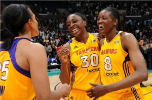 Les Sparks ont retrouvé le sourire cette saison. ( Juan Ocampo, NBAE via Getty Images)